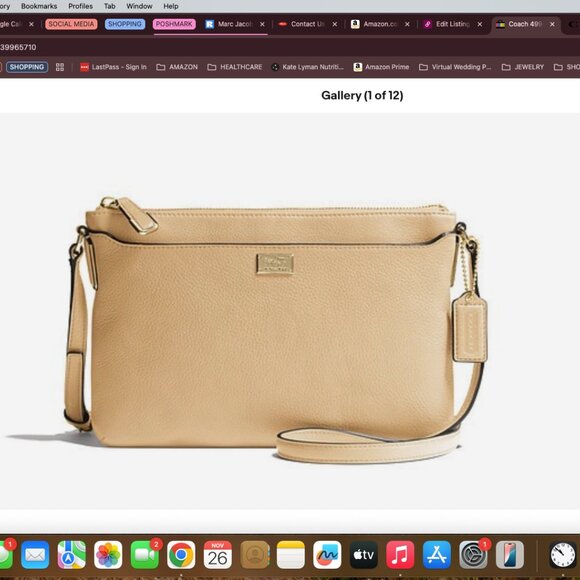 EUC - Coach 49992 Madison Leather East West Swingpack In Tan - Picture 17 of 17